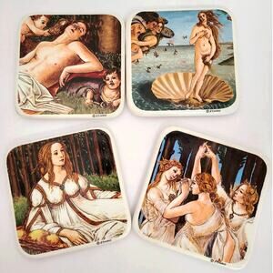 Zengo Coaster Set Womens Greek Myth Romantic Maximalist Vintage Designer Art